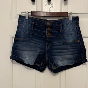 NOBO Dark Blue High Waist Women's Shorts